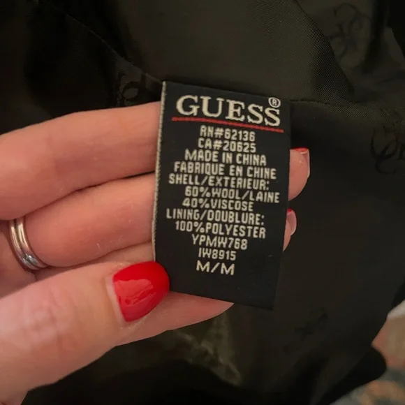 Guess Black Wool Coat - Picture 5 of 5